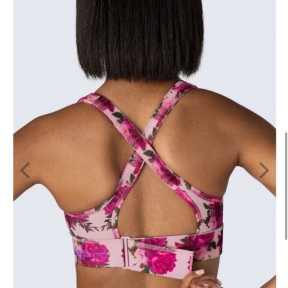 SHEFIT 3Luxe High Impact Floral Pink Women's Sports Bra L Or XL - Picture 9 of 16